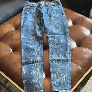 Hudson Jeans Blue Skinny Classy Blue and White pattern Denim